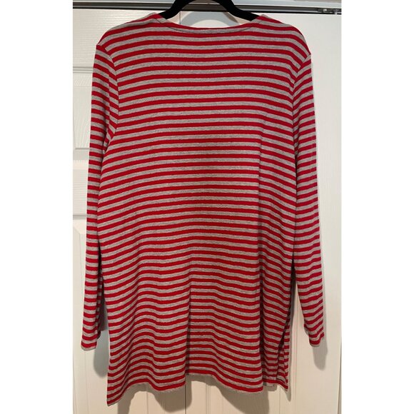 J Jill Womens Oversized Striped Tunic Top Size L Casual Mature Lagenlook Staple - Picture 2 of 10